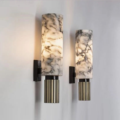 Elegant Marble Wall Lamp with Integrated LED Light – Modern Design for Stylish Interiors