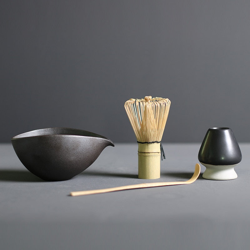 Elegant Matcha Set | Matcha Tea Set with Bamboo Whisk & Ceramic Bowl | Complete Kit for Authentic Tea Experience