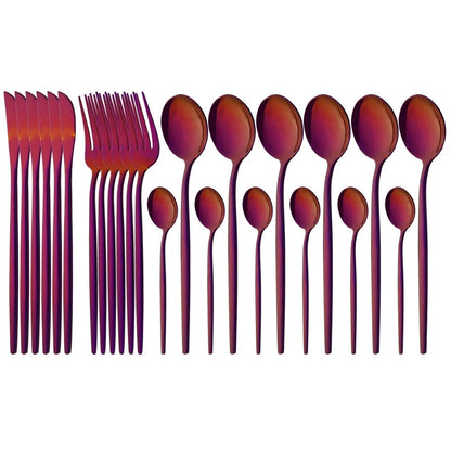 Elegant Modern Pink Flatware Set with Ergonomic Design | Stylish Cutlery for Any Occasion