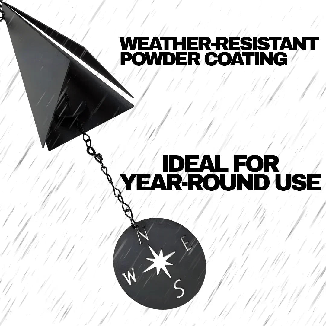 Wind Chimes for Outside, Large Metal Wind Chime with Compass Windcatcher, Outdoor Wind Bell for Patio and Garden Decor