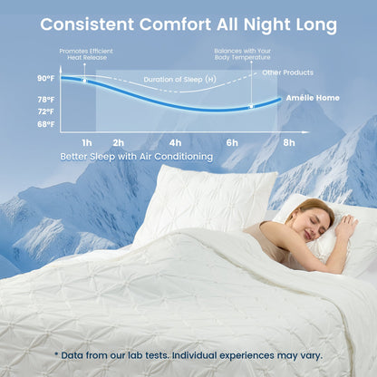 Elegant Pintuck Cooling Comforter with Breathable Fabric | Lightweight Design for Hot Sleepers