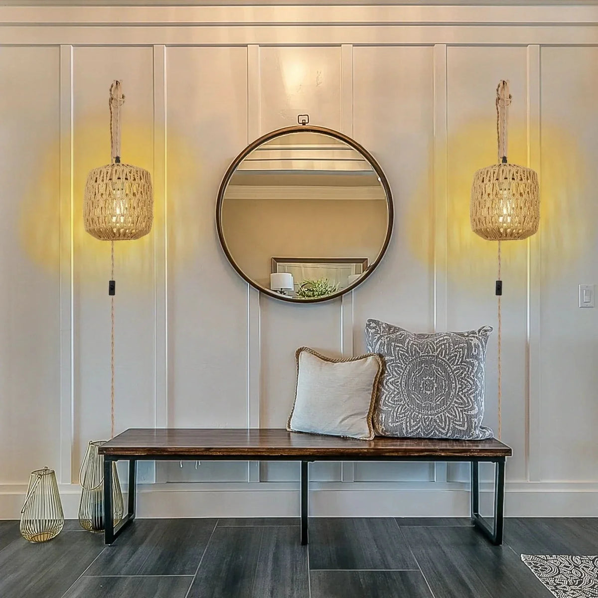 WALLFLOW – Woven E27 Wall Lamp for Contemporary Interiors