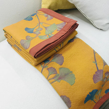 Couvre-lit jacquard réversible élégant au confort luxueux | Design stylé pour la décoration intérieure