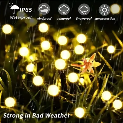 Lampes solaires élégantes pour jardin « lucioles » | Éclairage extérieur étanche de 120 lumens pour une ambiance éblouissante