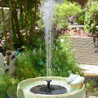 Pompe de fontaine solaire, fontaine solaire pour bain d'oiseaux avec 4 buses, fontaine d'extérieur pour jardin et bassin