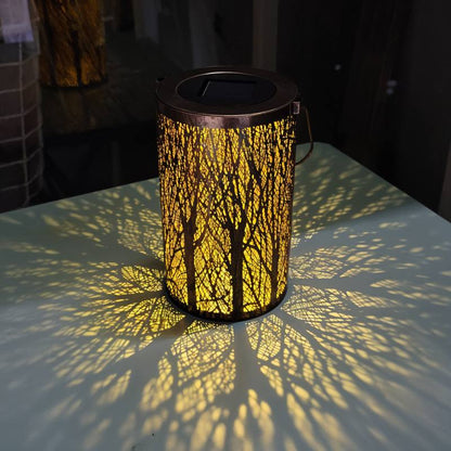 Lampes solaires de jardin élégantes | Conception en fer durable avec capteur crépusculaire automatique | Éclairage extérieur étanche pour une ambiance exceptionnelle