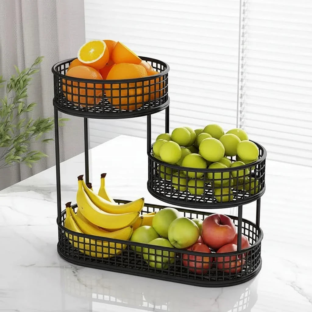 ORGANIFLOW – Stylish Fruit Storage Stand for Countertop Display