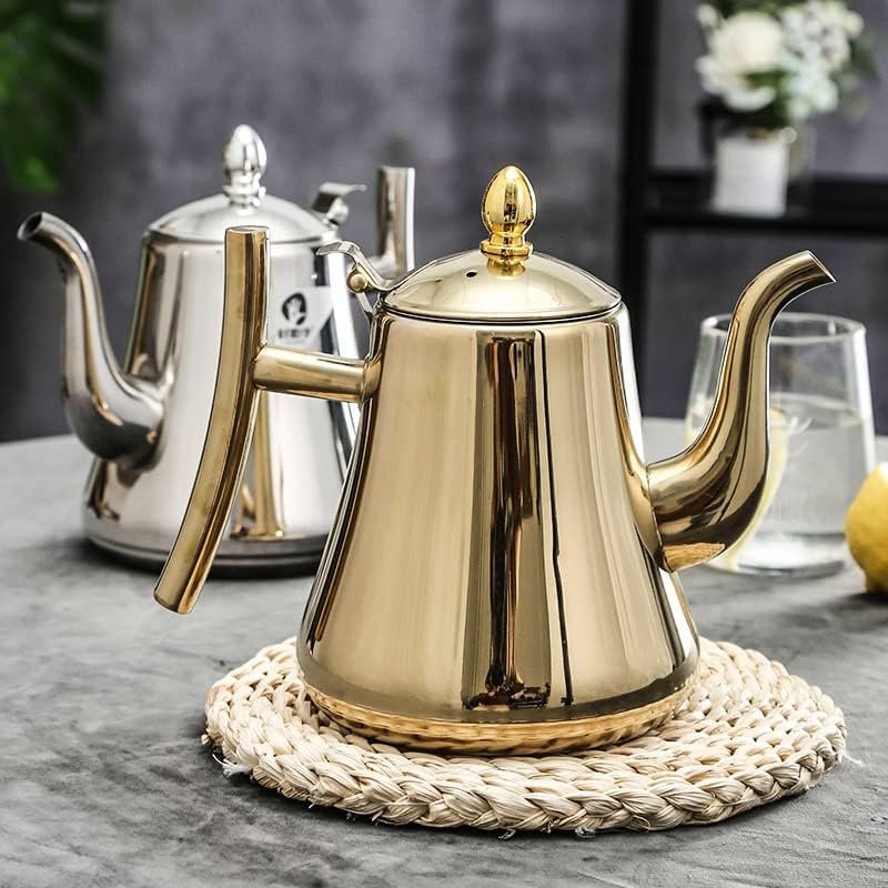 Elegant Stainless Steel Teapot with Integrated Infuser for Perfect Brewing
