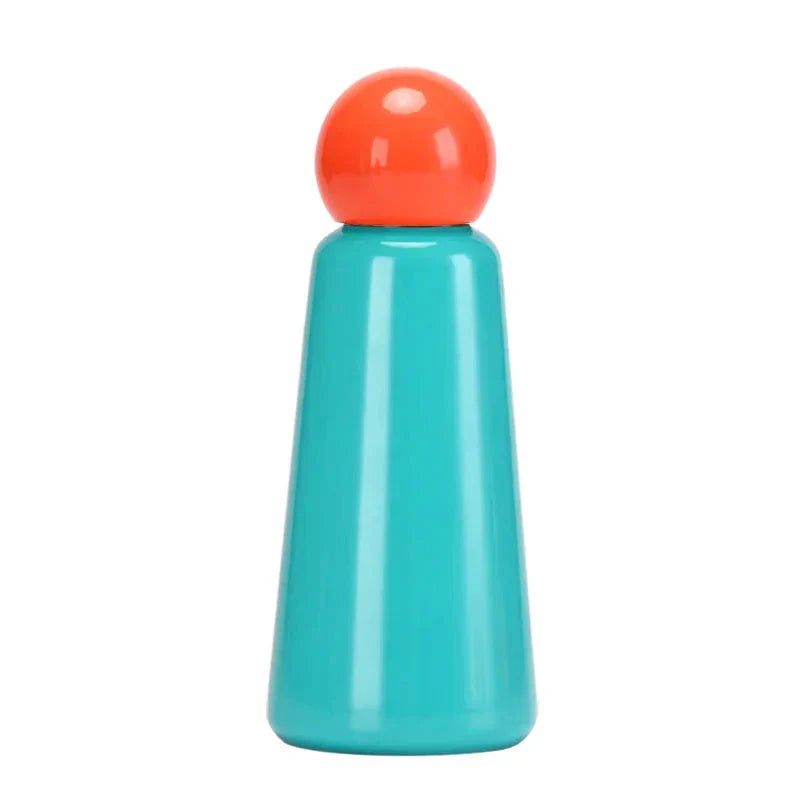 Stainless Steel Insulated Water Bottle 17 oz Double-Wall Vacuum Flask Two-Tone Color for Sports Travel Gym School Office Leak-Proof Lid