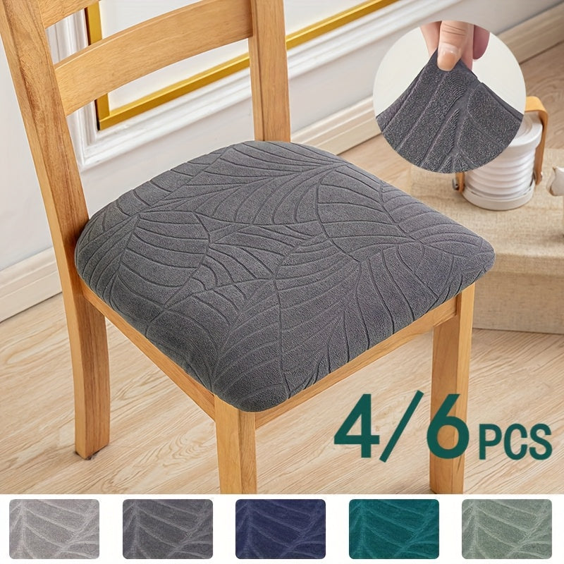 Housses de chaise extensibles élégantes en tissu jacquard | Protection durable pour salles à manger modernes