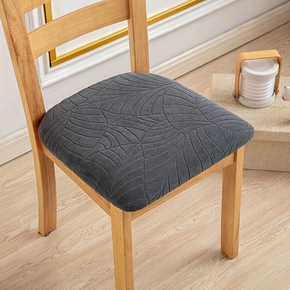 Housses de chaise extensibles élégantes en tissu jacquard | Protection durable pour salles à manger modernes