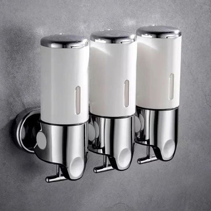 Elegant Wall-Mounted Soap Dispenser with Stainless Steel Design for Modern Spaces