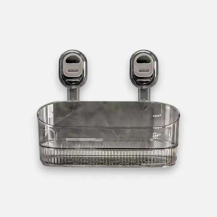 Elegant Wall Shelf | Suction Cup Storage Solution with Sturdy Support | Ideal for Kitchen and Bathroom Organization