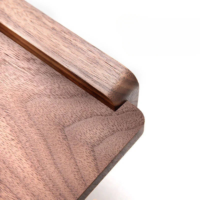 Elegant Walnut Toilet Roll Holder with Brass Shelf | Modern Design for Stylish Storage