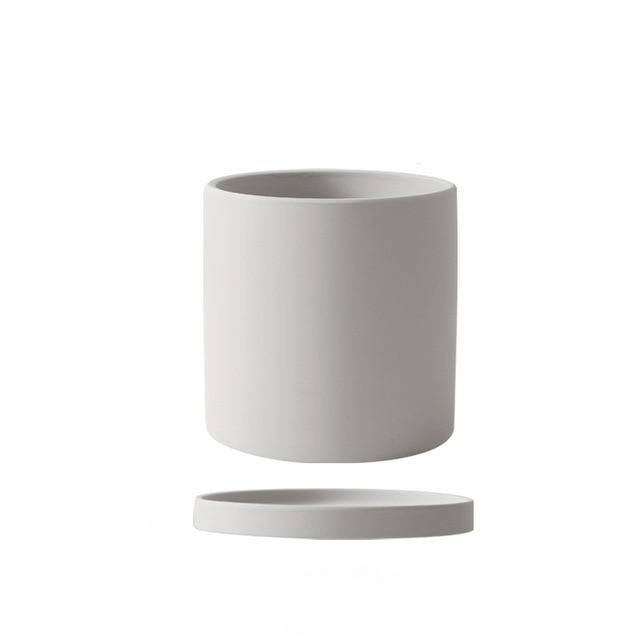 Sleek White Ceramic Planter for Modern Home Styling