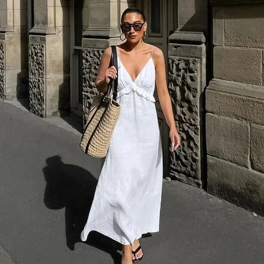 RUFFLENEST – Elegant Summer Dress with Flowing A-Line Fit