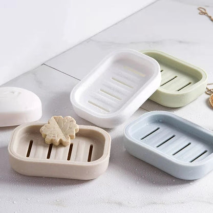 Self-Adhesive Soap Dish with Drainage Holes | No-Drill Wall Mount Soap Holder for Shower, Bathroom Sink & Kitchen