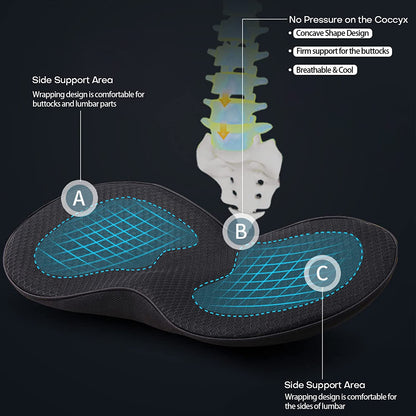 Elevate Your Drive | Car Seat Cushion with Non-Slip Base | Height Boost for Improved Driving Visibility
