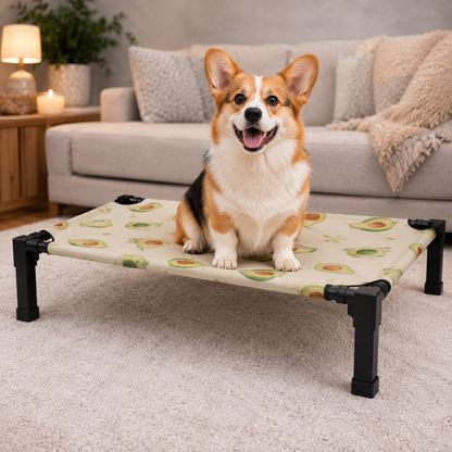 Elevated Dog Bed with Breathable Mesh Fabric & Chew-Proof Design for Ultimate Comfort