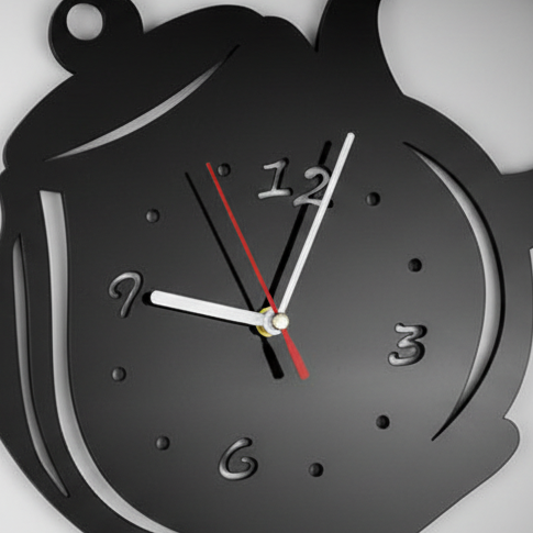 Horloge murale théière Marova - Acrylique miroir 3D, design à quartz silencieux