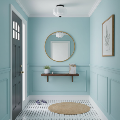 Flush Mount Glass Pendant Light 15 in Jade Green Shade Hardwired E26 E27 Socket Handblown Artisan Finish for Bedroom Bathroom Hallway Entryw