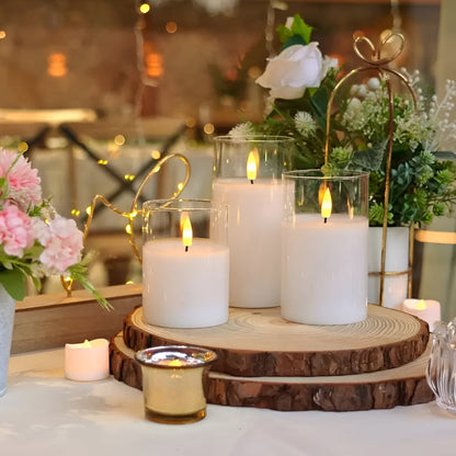 Elysian Flameless Candle Set - 3D LED, electric candle, Safe Ambience