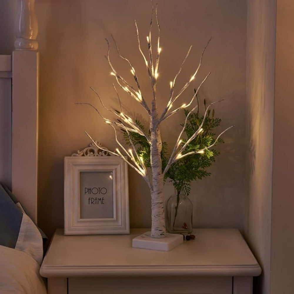 Elysian Lighted Tree Decor - USB Powered, Elegant Birch Design