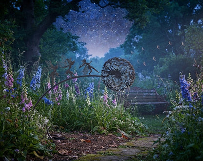 Décoration de jardin fantaisiste | Éolienne fée dansante avec tige en métal | Mouvement enchanteur pour espaces extérieurs