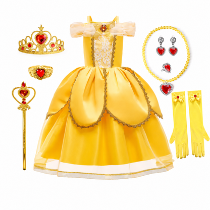 Ensemble de costume de princesse enchanteur pour filles avec accessoires | Parfait pour des célébrations magiques