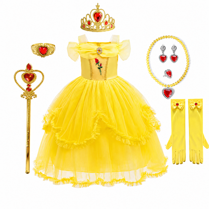 Ensemble de costume de princesse enchanteur pour filles avec accessoires | Parfait pour des célébrations magiques
