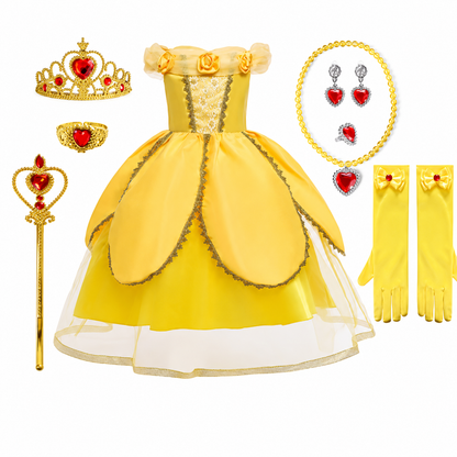 Ensemble de costume de princesse enchanteur pour filles avec accessoires | Parfait pour des célébrations magiques