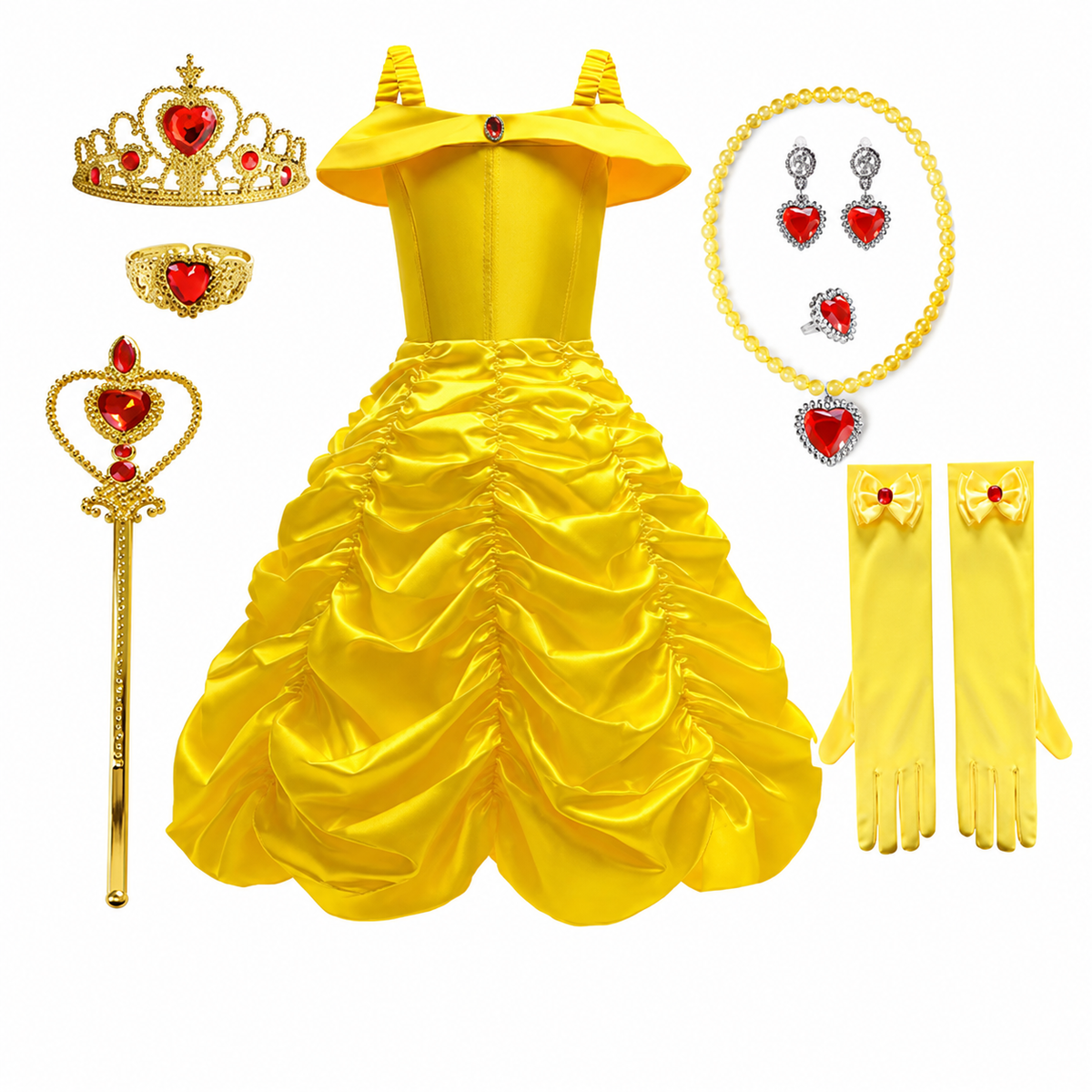Ensemble de costume de princesse enchanteur pour filles avec accessoires | Parfait pour des célébrations magiques