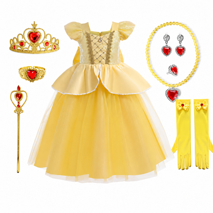Ensemble de costume de princesse enchanteur pour filles avec accessoires | Parfait pour des célébrations magiques