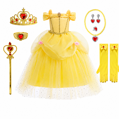 Ensemble de costume de princesse enchanteur pour filles avec accessoires | Parfait pour des célébrations magiques
