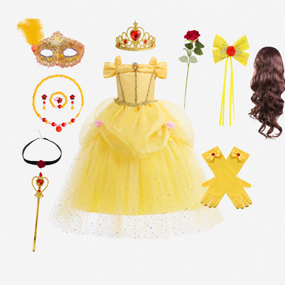 Ensemble de costume de princesse enchanteur pour filles avec accessoires | Parfait pour des célébrations magiques