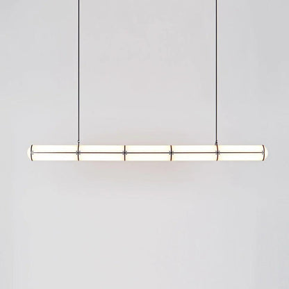 Linear Adjustable LED Overhead Fixture 59-Inch Metal Acrylic Three Color Temperatures for Dining Room Kitchen Living Space Modern Interior L