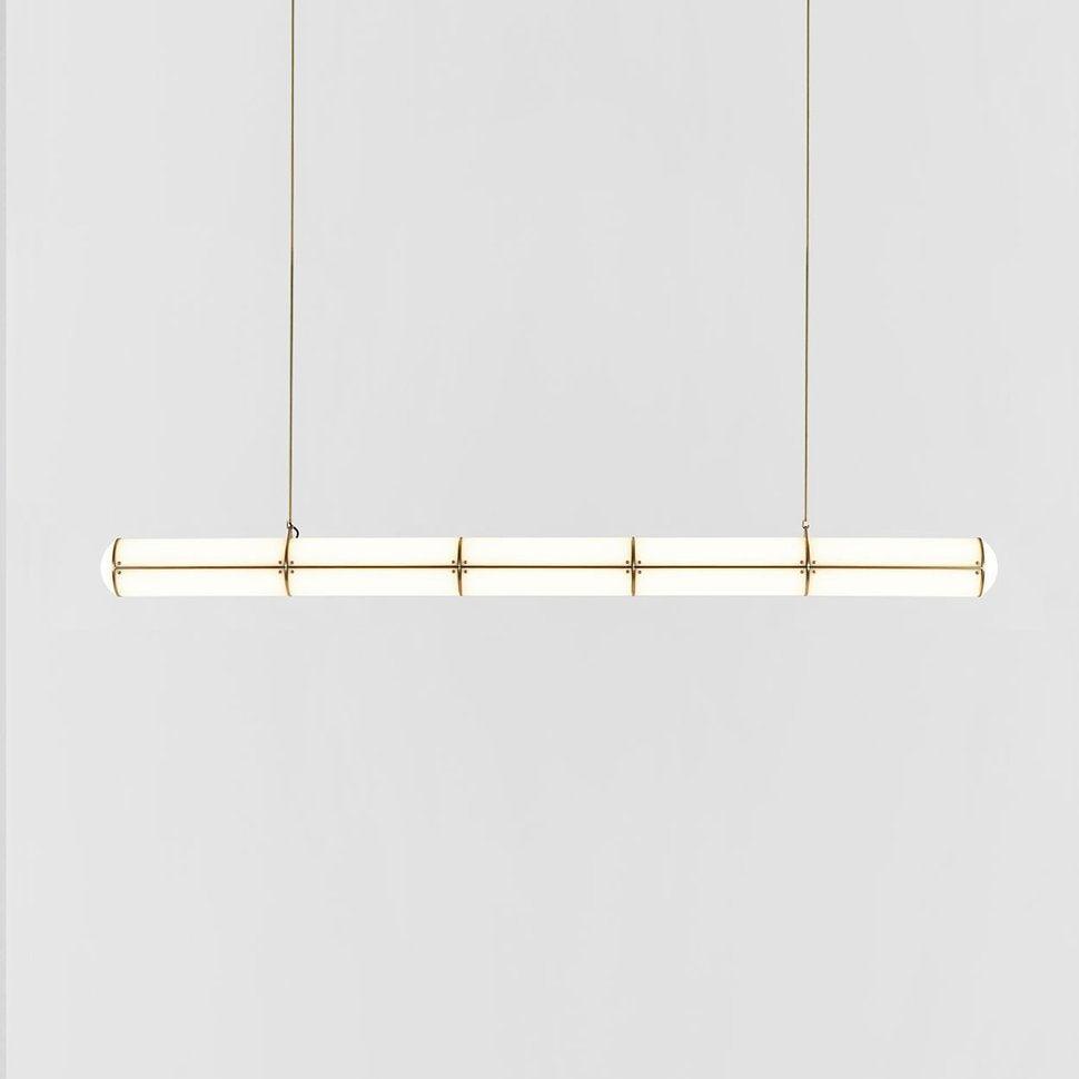 Linear Adjustable LED Overhead Fixture 59-Inch Metal Acrylic Three Color Temperatures for Dining Room Kitchen Living Space Modern Interior L
