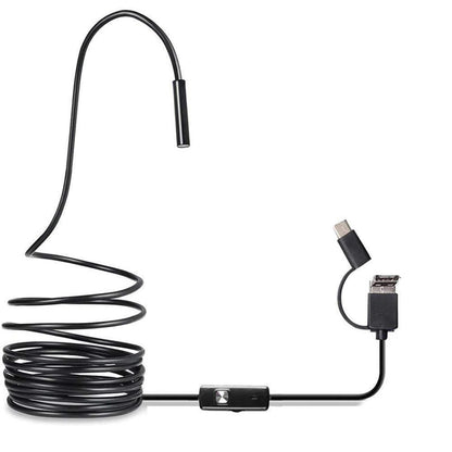 Caméra endoscopique flexible pour espaces restreints avec éclairage LED réglable