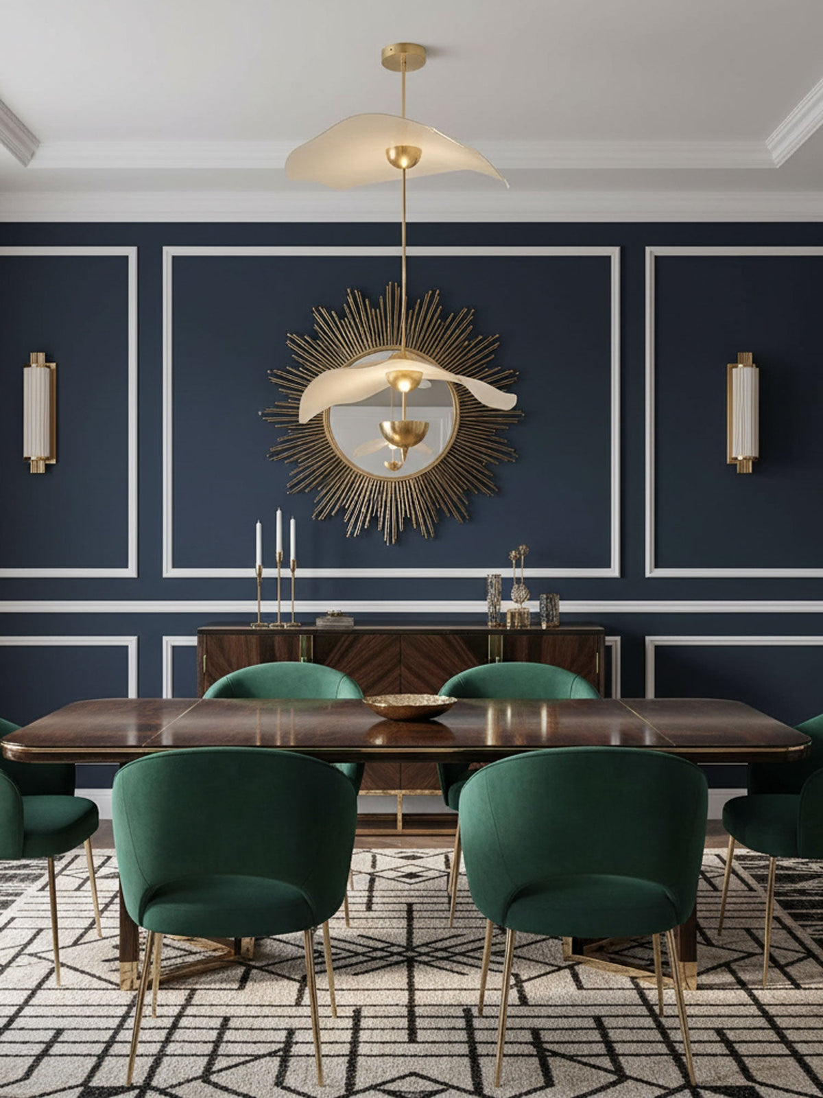 LED Pendant Light Fixture Gold Finish 16-24 in Hanging Chandelier for Kitchen Island Dining Room Living Room with Adjustable Rod Three Color