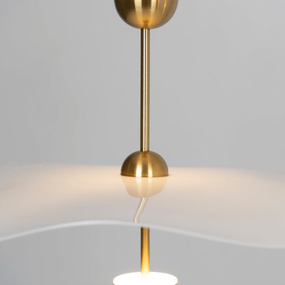 LED Pendant Light Fixture Gold Finish 16-24 in Hanging Chandelier for Kitchen Island Dining Room Living Room with Adjustable Rod Three Color