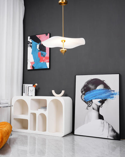 LED Pendant Light Fixture Gold Finish 16-24 in Hanging Chandelier for Kitchen Island Dining Room Living Room with Adjustable Rod Three Color