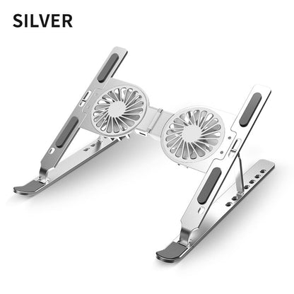 ErgoLift | Adjustable Laptop Stand for Desk with Cooling Fan | Ergonomic Riser for Enhanced Comfort