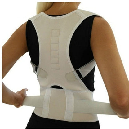 Back Brace for Posture, Adjustable Posture Corrector for Men and Women, Magnetic Lumbar Back Support Brace