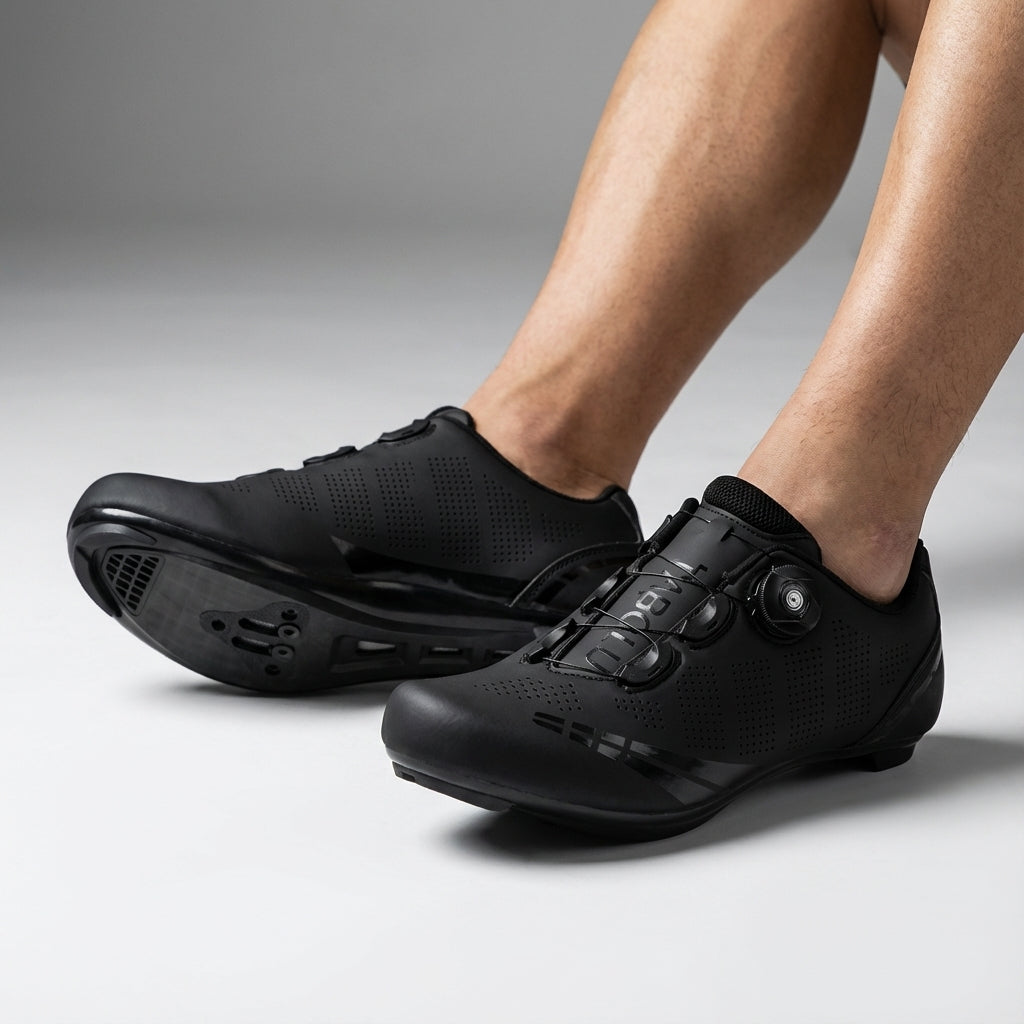 Performance Road Cycling Shoes with BOA Dial for Men | Breathable Racing Bike Cleats with Anti-Slip Sole | Clipless MTB Bicycle Footwear