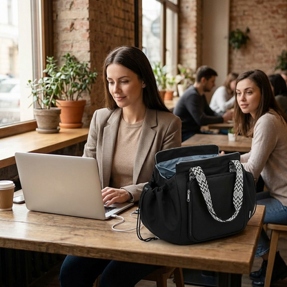 Sacs fourre-tout pour femmes, grand sac de travail avec 15 poches, sac fourre-tout convertible en nylon résistant à l'eau pour les voyages