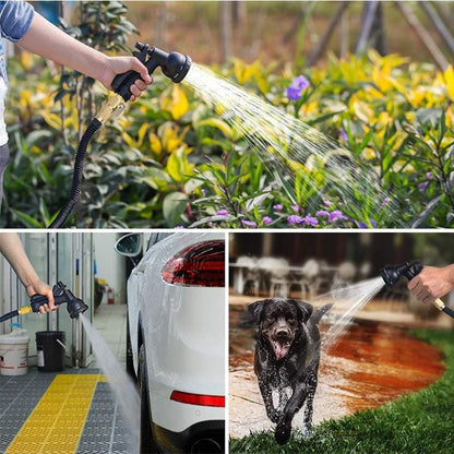 Tuyau d'arrosage extensible | Tuyau léger de 30 m avec 8 modes de pulvérisation | Conception durable pour un jardinage sans effort