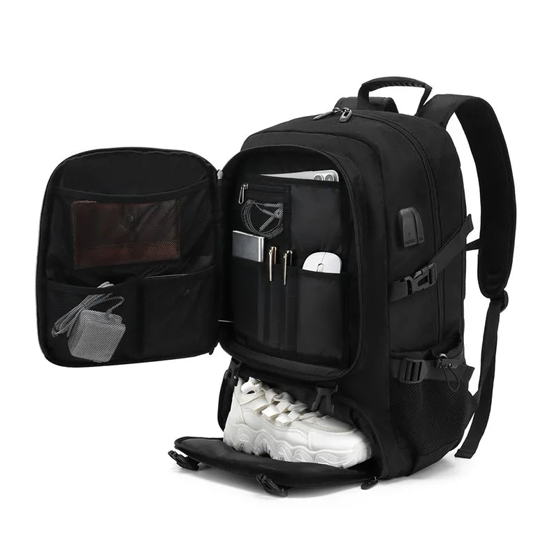 Explorer's Choice | Expandable Travel Backpack with USB Charging Port | Ergonomic Design for Ultimate Comfort