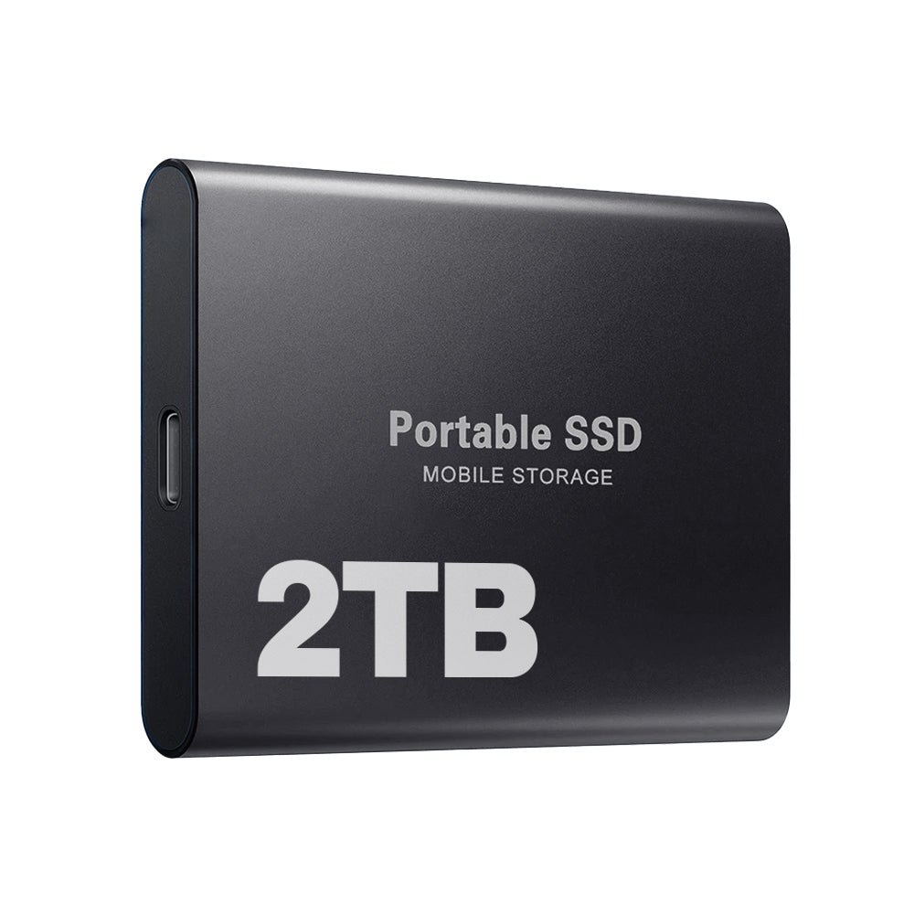 Portable SSD External Hard Drive 2TB USB-C High-Speed Storage for PC Mac Linux Laptop Desktop Computer Backup