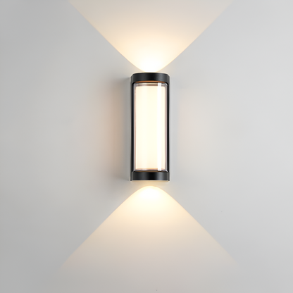 Outdoor Sconce Fixture 10.6 in Black Waterproof Bidirectional Beam for Exterior Walls Entrance Porch Garden Pathway Architectural Accent IP6