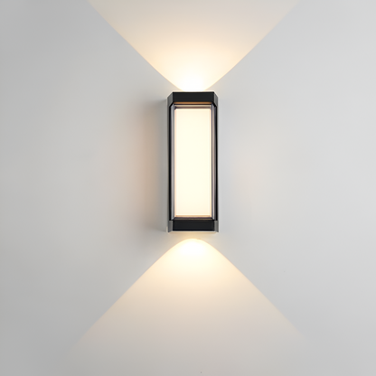 Cylindrical Outdoor Wall Sconce Up Down Light 10W LED Weatherproof Porch Facade Fixture Black White for Entryway Garden Patio Pathway Modern
